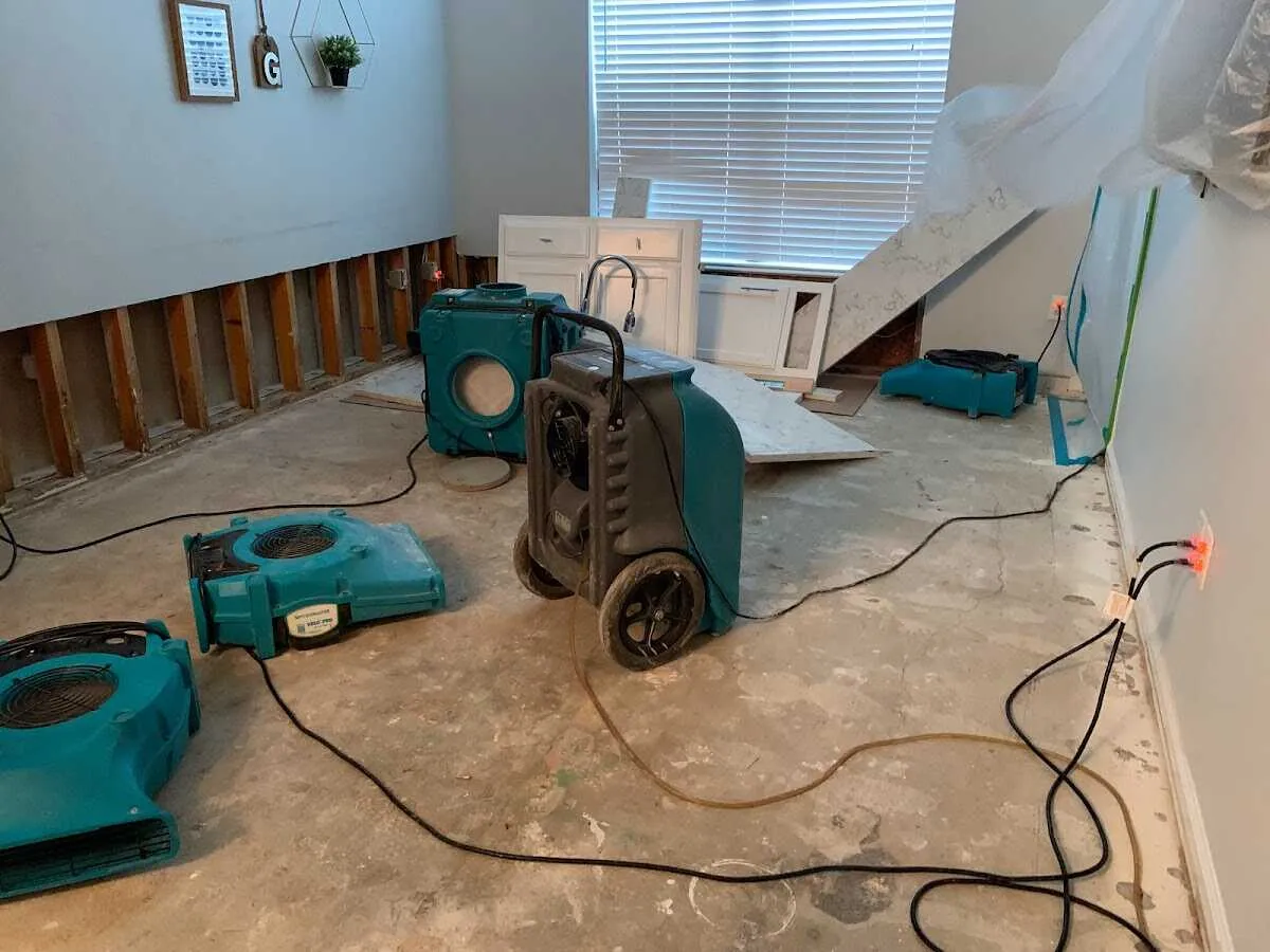 Dehumidifier in flood-cut room for Water Extraction & Removal in Spring Valley