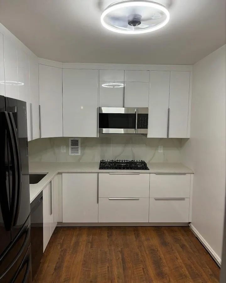 Renovated kitchen with quartz countertops in Spring Valley
